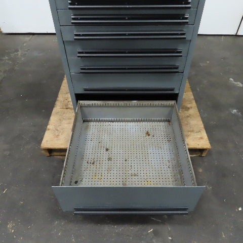 9 Drawer Industrial Parts Tool Storage Shop Cabinet 28" x 28" x 39-1/2"
