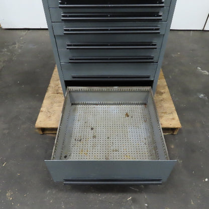 9 Drawer Industrial Parts Tool Storage Shop Cabinet 28" x 28" x 39-1/2"