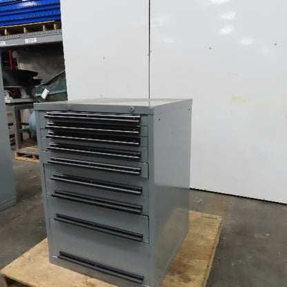 9 Drawer Industrial Parts Tool Storage Shop Cabinet 28" x 28" x 39-1/2"
