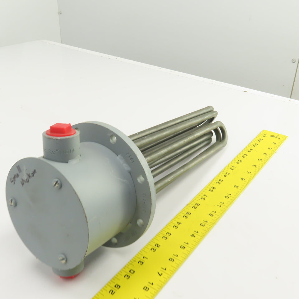 Mokon 011023 Flanged Immersion Heater Incoloy 9KW 230V 13 1/8" Long