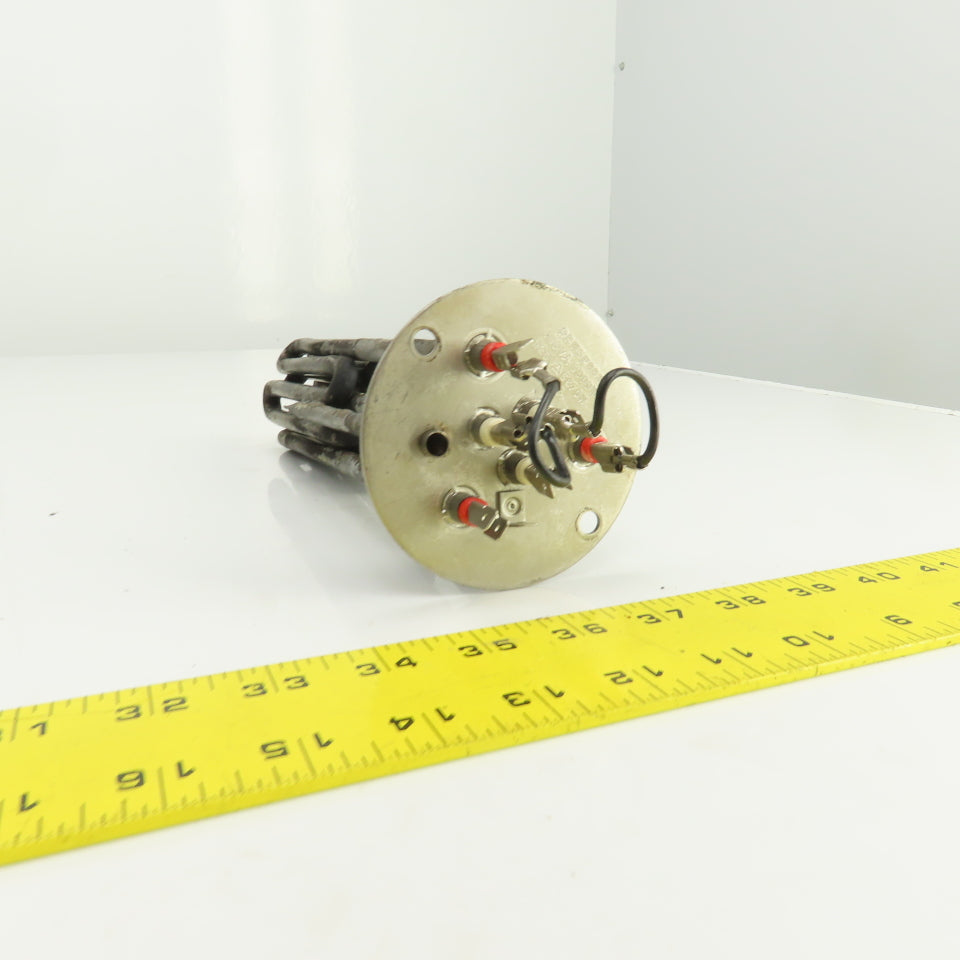 DEW5E883 Flanged Immersion Heater 480V 9000W 220V 5670W 10" Long