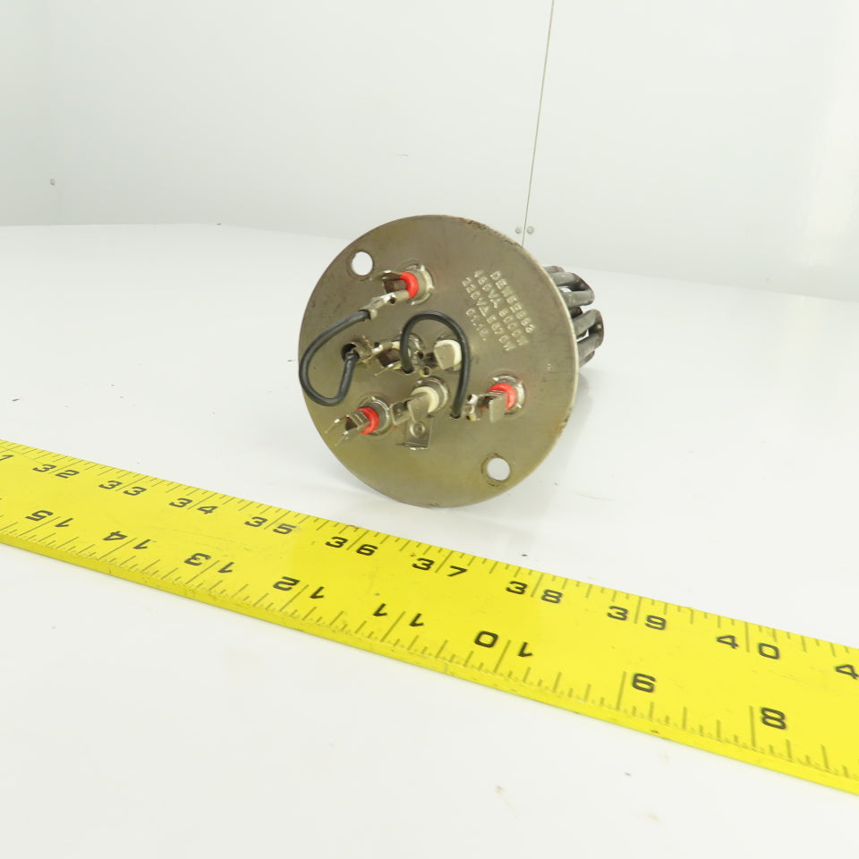 DEW5E883 Flanged Immersion Heater 480V 9000W 220V 5670W 10" Long