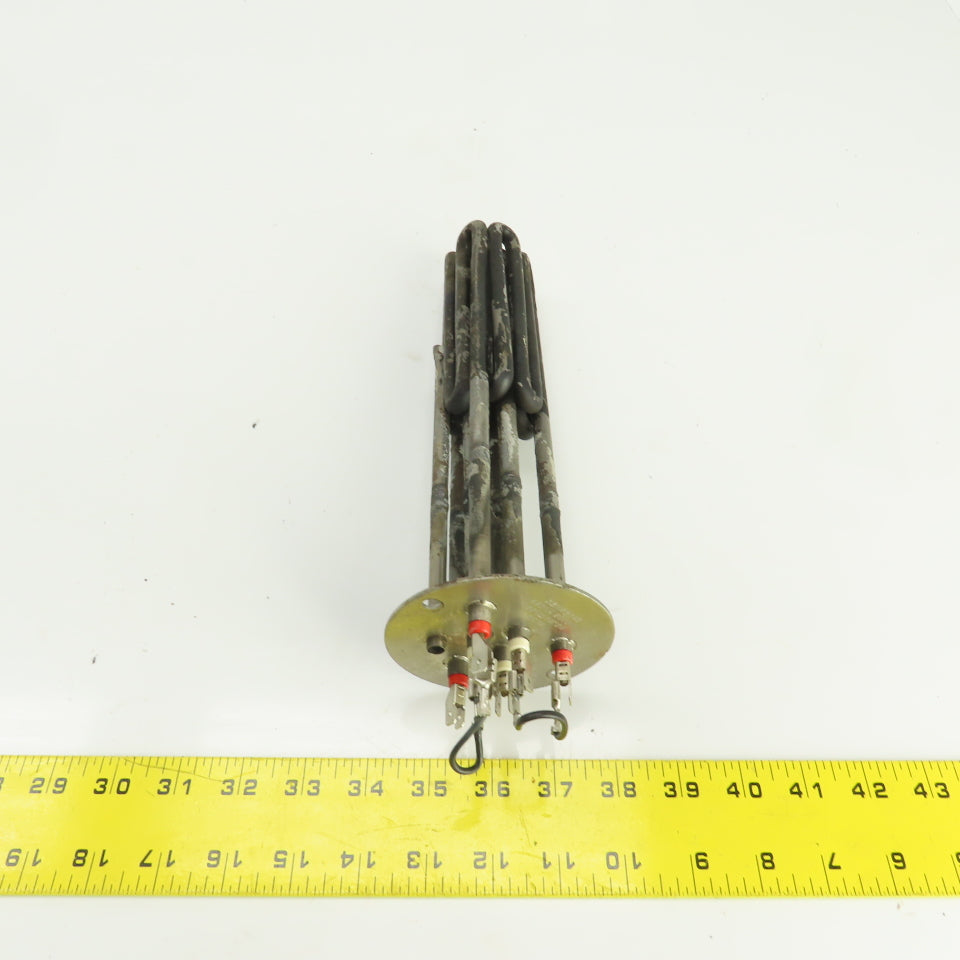 DEW5E883 Flanged Immersion Heater 480V 9000W 220V 5670W 10" Long