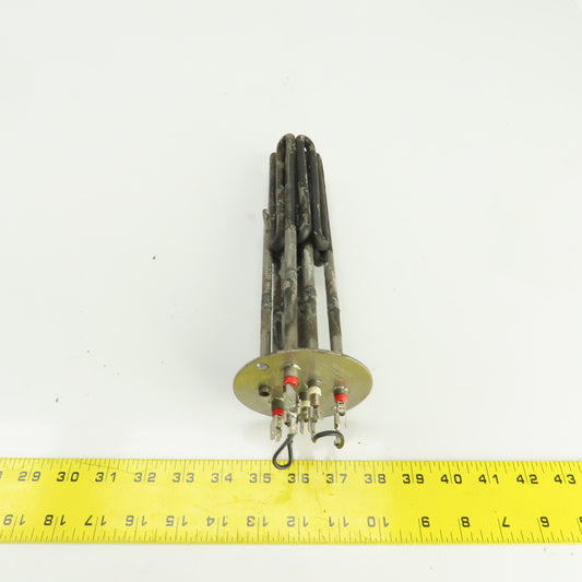 DEW5E883 Flanged Immersion Heater 480V 9000W 220V 5670W 10" Long