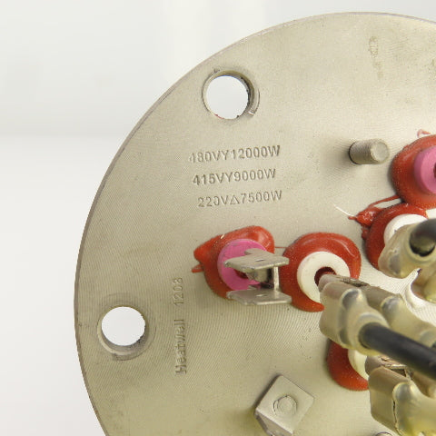 Heatwell Flanged Immersion Heater 480V 12000W 415V 9000W 220V 7500W 10-3/4" L