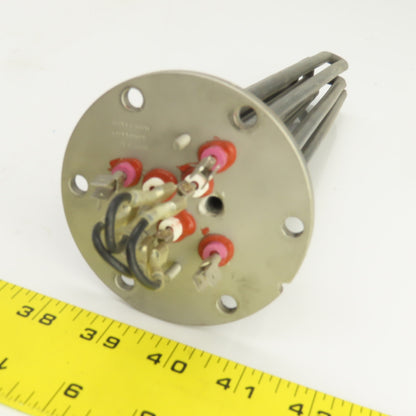 Heatwell Flanged Immersion Heater 480V 12000W 415V 9000W 220V 7500W 10-3/4" L