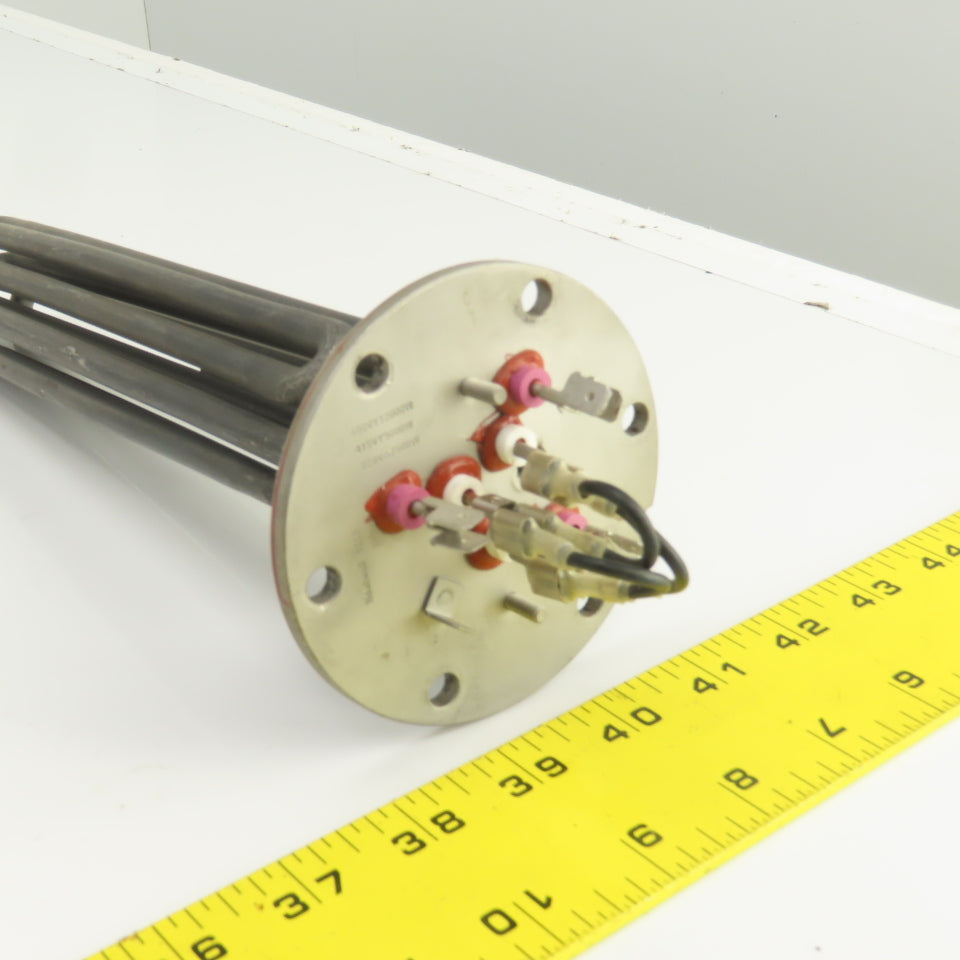 Heatwell Flanged Immersion Heater 480V 12000W 415V 9000W 220V 7500W 10-3/4" L
