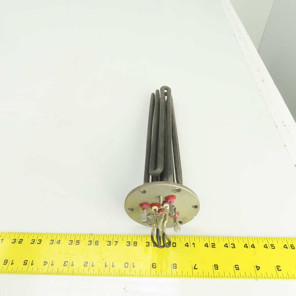 Heatwell Flanged Immersion Heater 480V 12000W 415V 9000W 220V 7500W 10-3/4" L