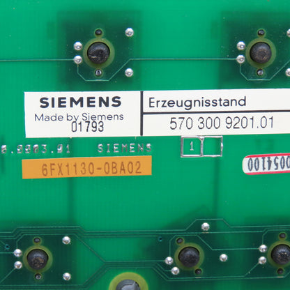 Siemens 6FX1130-0BA02 Sinumerik Operator Key Circuit Board