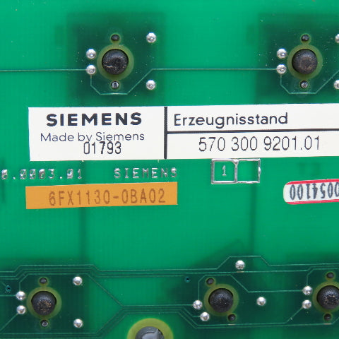 Siemens 6FX1130-0BA02 Sinumerik Operator Key Circuit Board