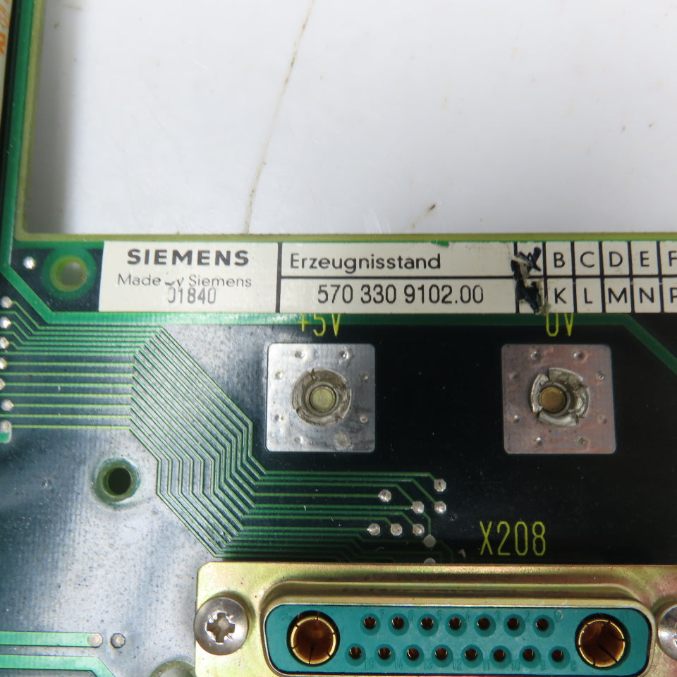 Siemens 6FX1133-0BB01 Sinumerik PLC Card Slot Back Plane Mother Board