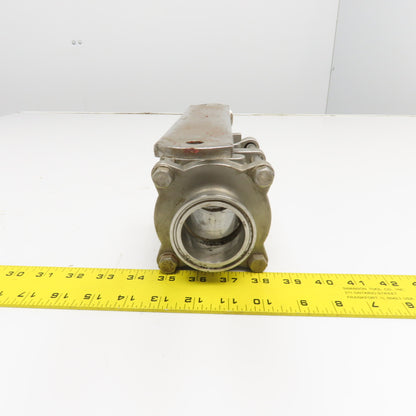 2" Stainless Steel Sanitary Flange Mount Ball Valve 1000WOG