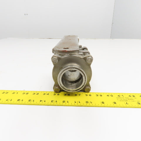 2" Stainless Steel Sanitary Flange Mount Ball Valve 1000WOG