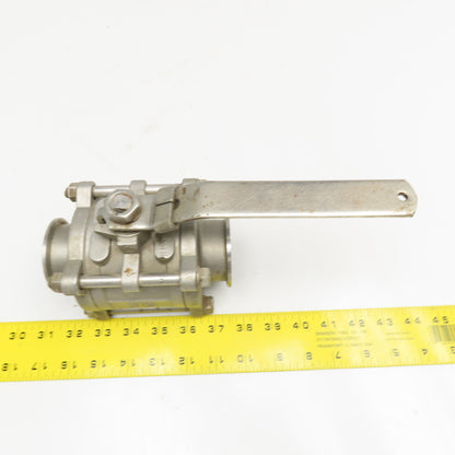 2" Stainless Steel Sanitary Flange Mount Ball Valve 1000WOG