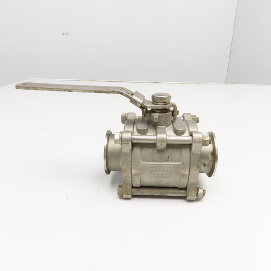 2" Stainless Steel Sanitary Flange Mount Ball Valve 1000WOG