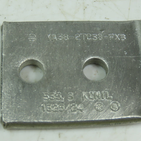 Burndy YA38-2N-FXB COPPER COMPRESSION LUG 2 HOLE 535.3 KCMIL Pink Lot of 2