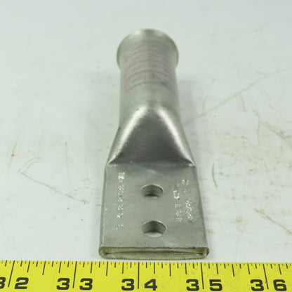 Burndy YA38-2N-FXB COPPER COMPRESSION LUG 2 HOLE 535.3 KCMIL Pink Lot of 2
