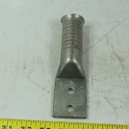 Burndy YA38-2N-FXB COPPER COMPRESSION LUG 2 HOLE 535.3 KCMIL Pink Lot of 2