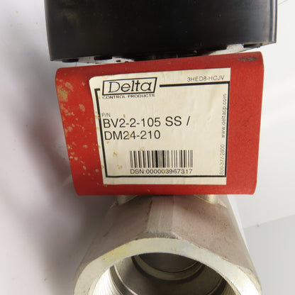 Delta Control DM24-210 BV2-2-105 SS 24V Electric Actuator W/Stainless Ball Valve