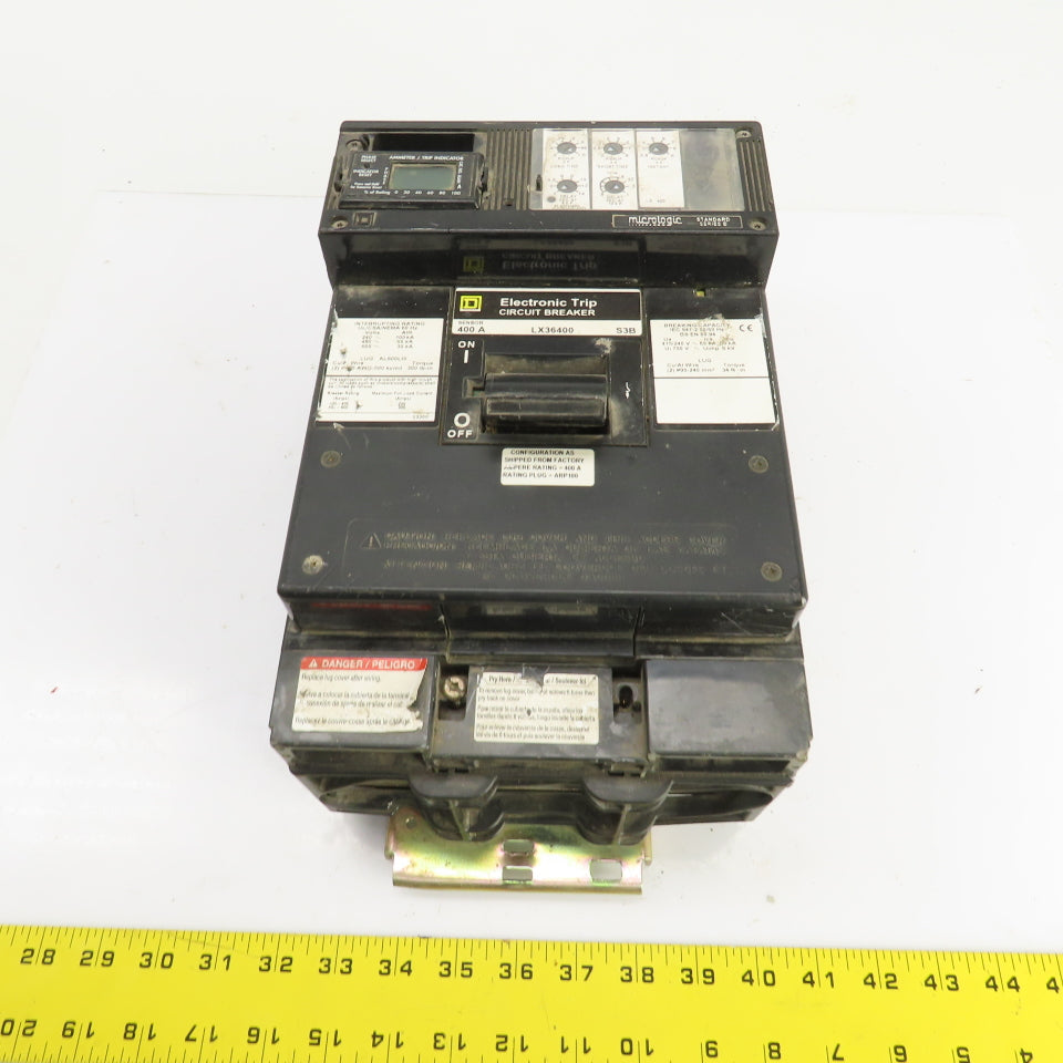 Square D LKX36400 S3B Micrologic 400A Electronic Trip Circuit Breaker 240-600VAC