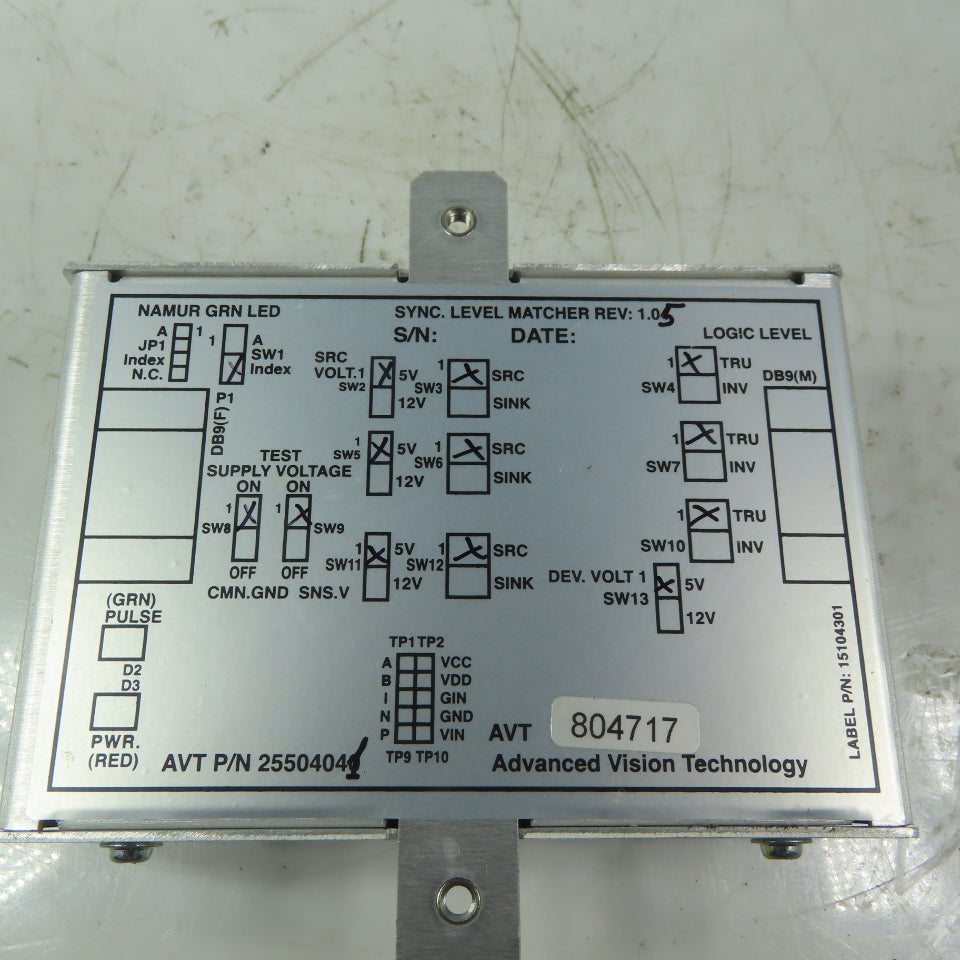 Advanced Vision Technology 25504041 Rev.1.05 Sync Level Matcher Dev. 5V