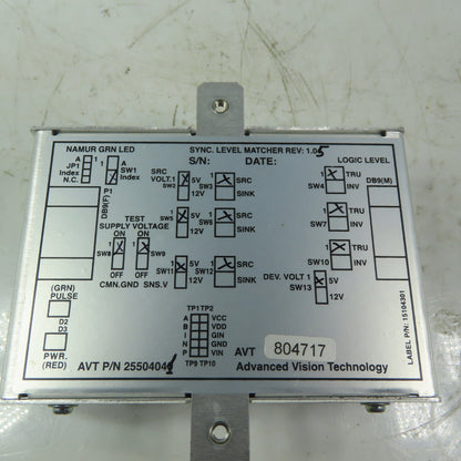 Advanced Vision Technology 25504041 Rev.1.05 Sync Level Matcher Dev. 5V