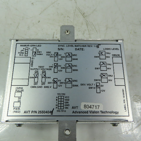 Advanced Vision Technology 25504041 Rev.1.05 Sync Level Matcher Dev. 5V