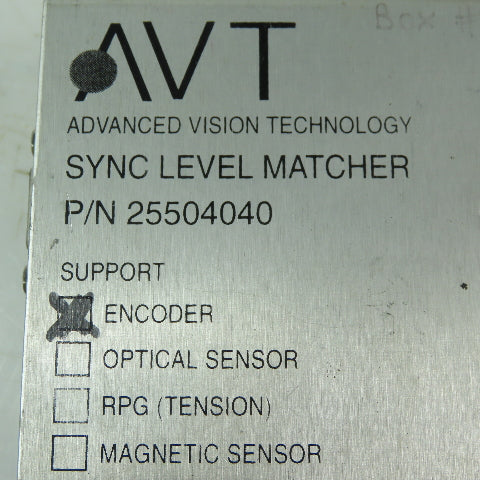 Advanced Vision Technology 25504040 Rev. 1.04 Sync Level Matcher Dev. 5V