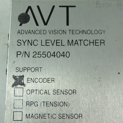 Advanced Vision Technology 25504040 Rev. 1.04 Sync Level Matcher Dev. 5V