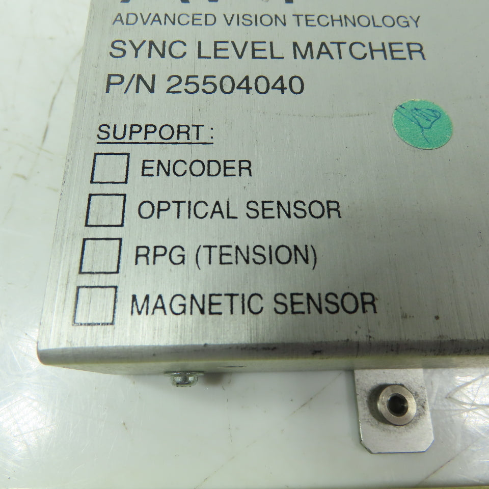 Advanced Vision Technology 25504040 Rev. 1.04 Sync Level Matcher Switch 13 12V