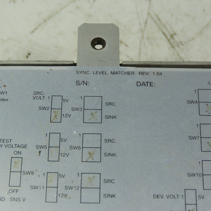 Advanced Vision Technology 25504040 Rev. 1.04 Sync Level Matcher Switch 13 12V