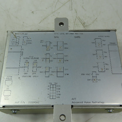 Advanced Vision Technology 25504040 Rev. 1.04 Sync Level Matcher Switch 13 12V