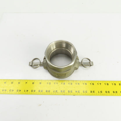 PT 30-D 11917 3" Female x 3" Female Stainless Steel Camlock Coupler Adapter