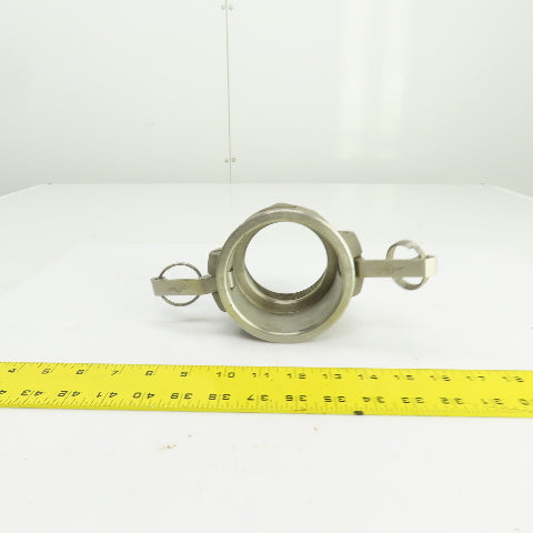PT 30-D 11917 3" Female x 3" Female Stainless Steel Camlock Coupler Adapter
