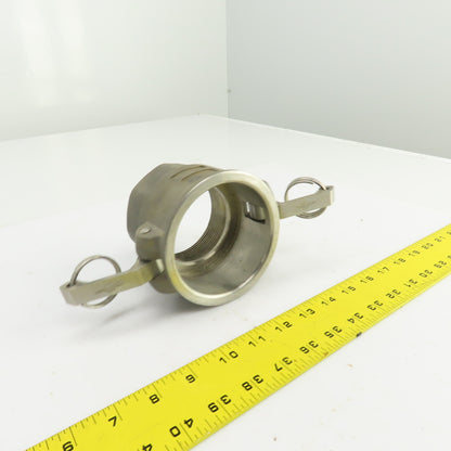 PT 30-D 11917 3" Female x 3" Female Stainless Steel Camlock Coupler Adapter
