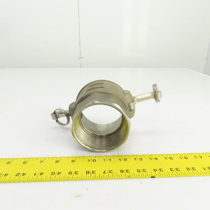 PT 30-D 11917 3" Female x 3" Female Stainless Steel Camlock Coupler Adapter