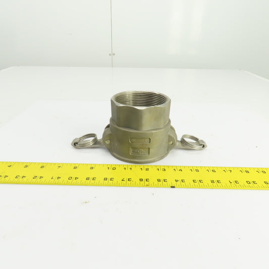 PT 30-D 11917 3" Female x 3" Female Stainless Steel Camlock Coupler Adapter