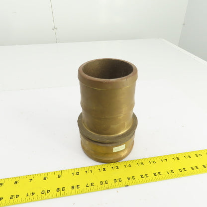 11910- 4" Male x 4" Male Bronze Camlock Hose Shank Coupler Adapter