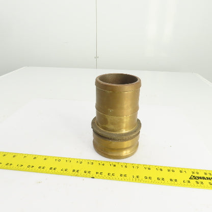 11910- 4" Male x 4" Male Bronze Camlock Hose Shank Coupler Adapter