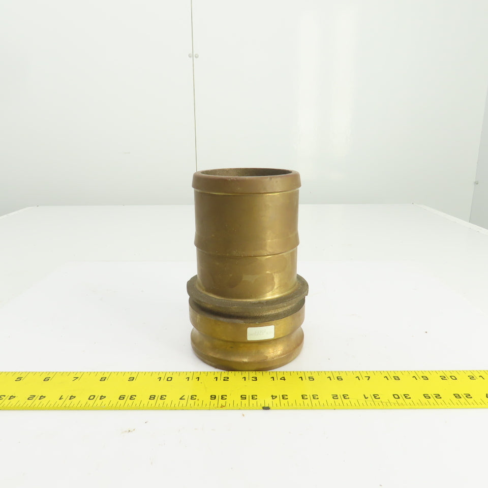 11910- 4" Male x 4" Male Bronze Camlock Hose Shank Coupler Adapter