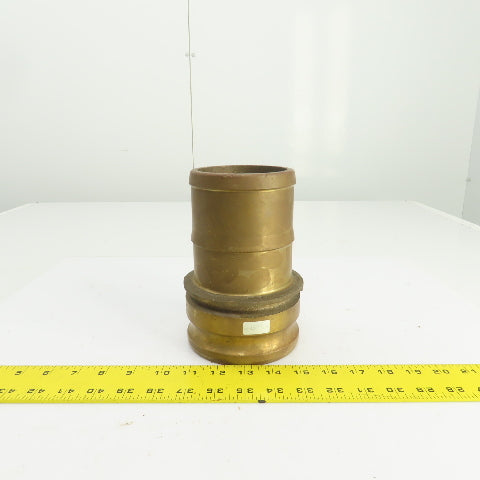 11910- 4" Male x 4" Male Bronze Camlock Hose Shank Coupler Adapter