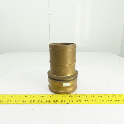 11910- 4" Male x 4" Male Bronze Camlock Hose Shank Coupler Adapter