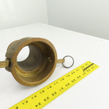 40C 4" Female x 4" Male Brass Camlock Hose Shank Coupler Adapter