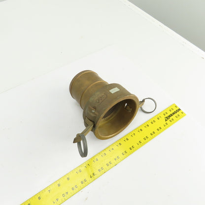 40C 4" Female x 4" Male Brass Camlock Hose Shank Coupler Adapter