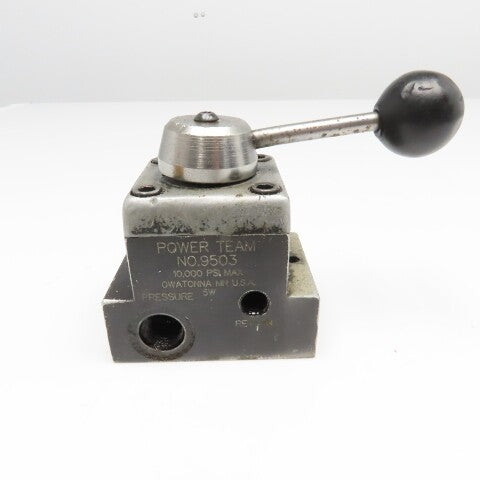 Power Team 9503 Manual Control Valve 3/4 Way 2 Position 5000PSI 1/4" NPT