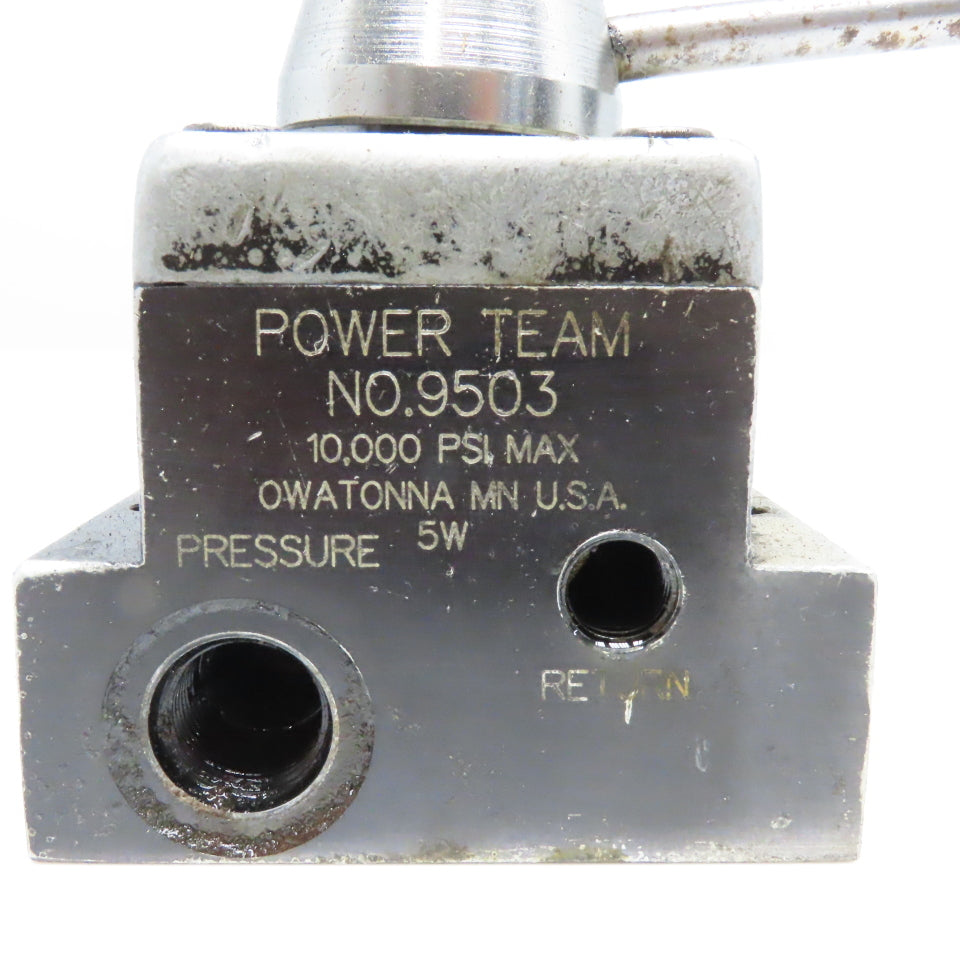 Power Team 9503 Manual Control Valve 3/4 Way 2 Position 5000PSI 1/4" NPT