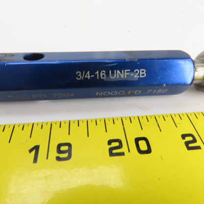 Van Keuren 3/4"-16 UNF-2B Thread Plug Gage GO PD .7094 NOGO PD .7159