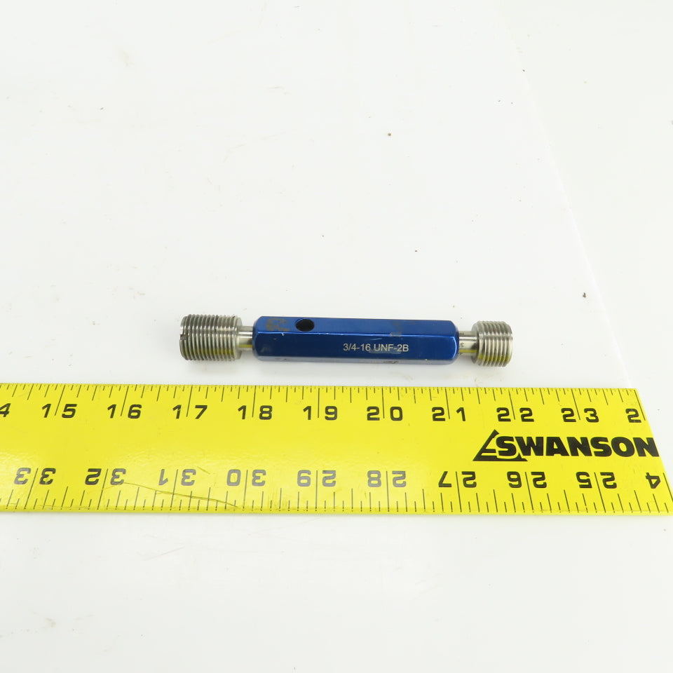 Van Keuren 3/4"-16 UNF-2B Thread Plug Gage GO PD .7094 NOGO PD .7159