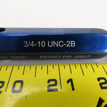 Van Keuren 3/4"-10 UNC-2B Thread Plug Gage GO PD .6850 NOGO PD .6927