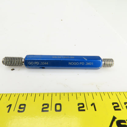 Van Keuren 3/8"-16 UNC-2B Thread Plug Gage GO PD .3344 NOGO PD .3401